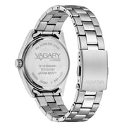 Bracciale in acciaio satinato con chiusura deployante.